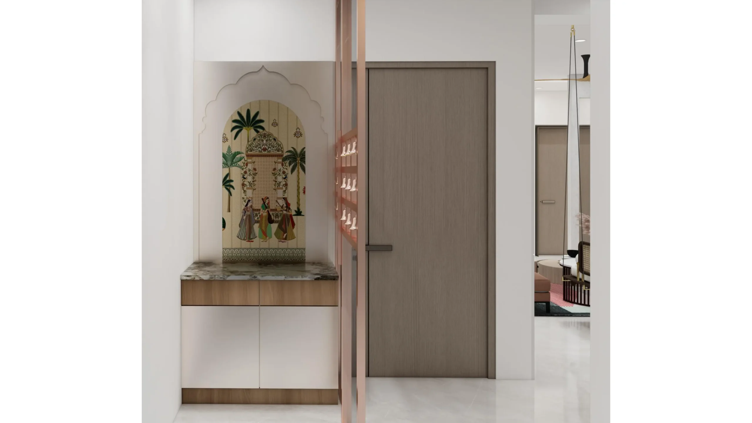 2bhk hall design hyderabad