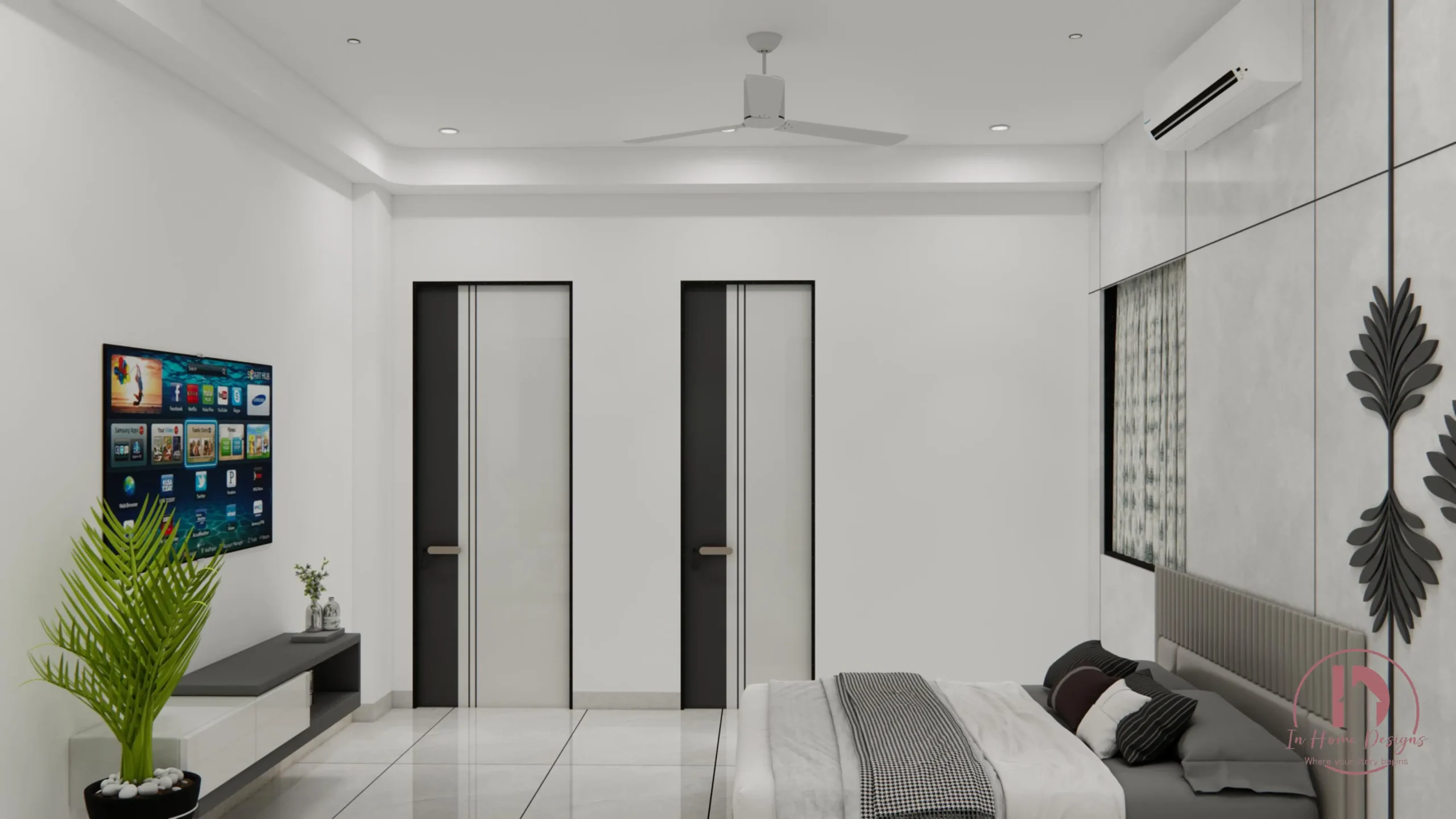 modern hall 3bhk hyderabad