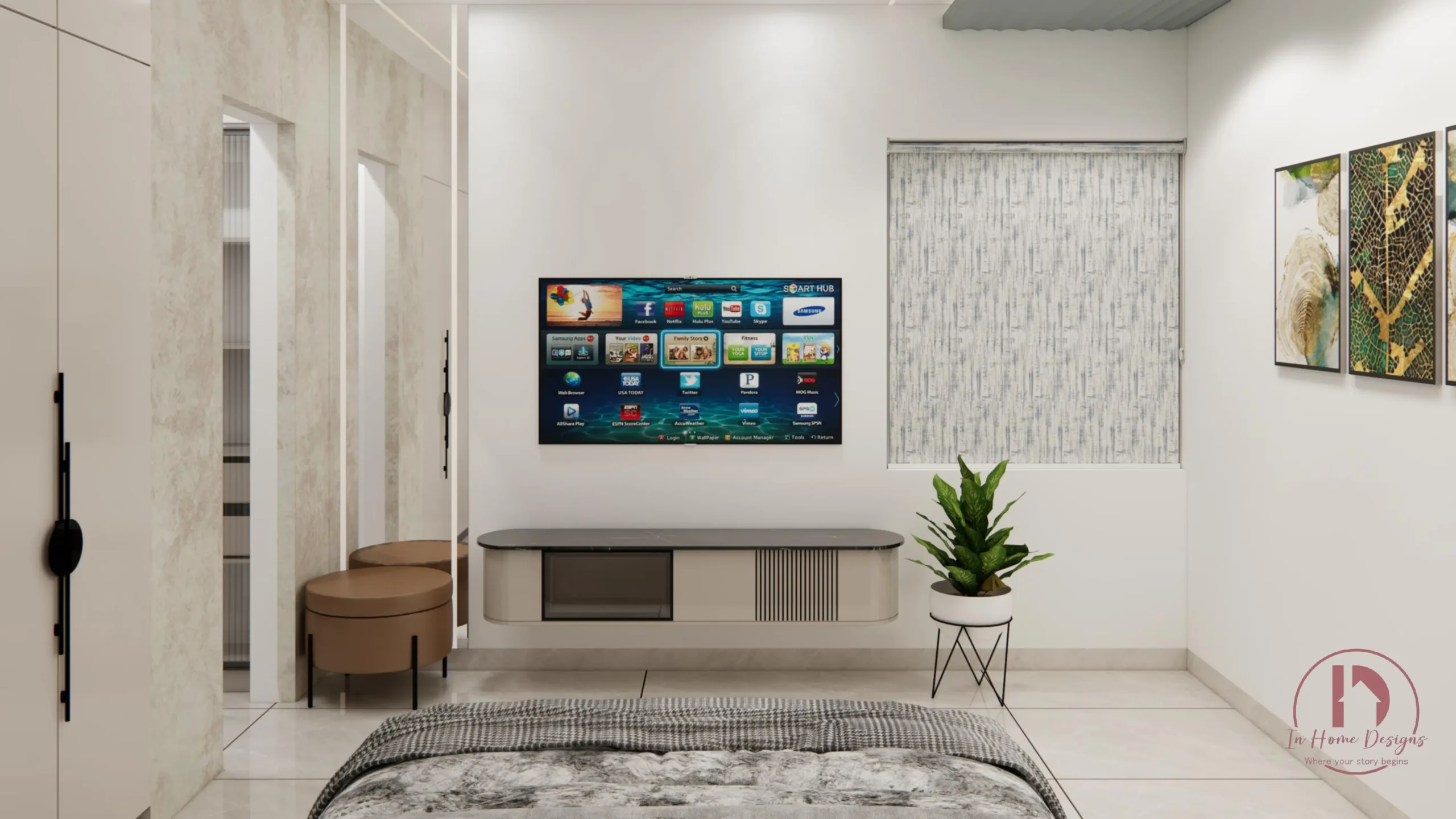 3bhk bedroom interior hyderabad