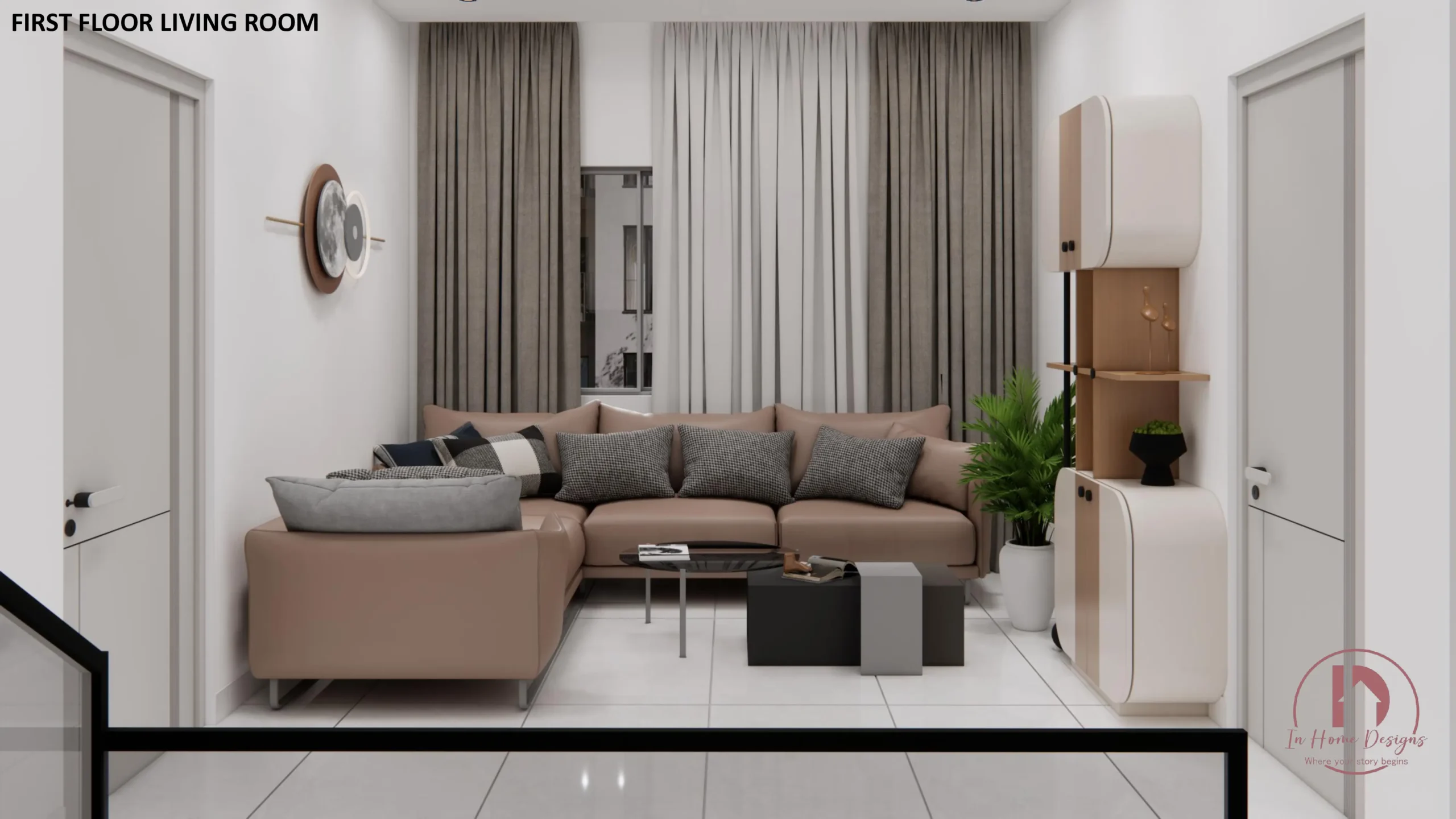 Duplex living interior Hyderabad