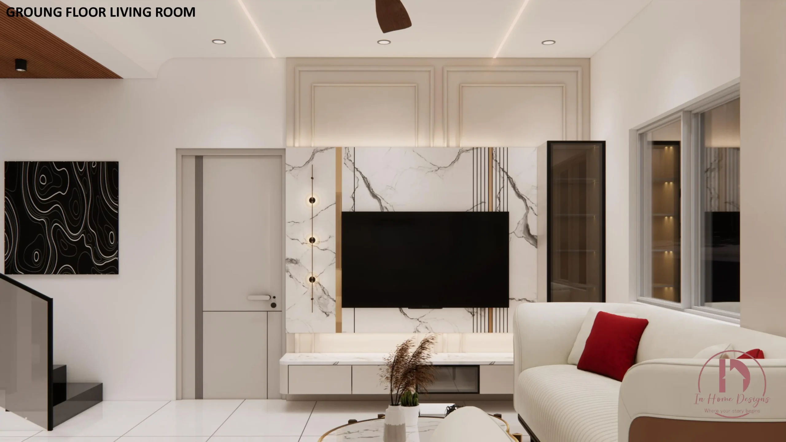 Duplex interior design Hyderabad living room